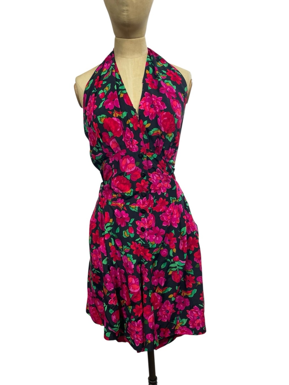 Vintage Rampage Garden Floral Romper 11 Pink 90s Tropical Barbie Hawaii